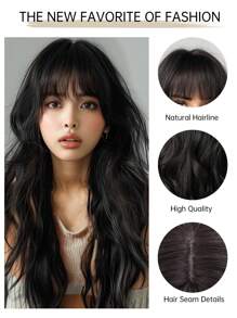 Synthetic Woven Wigs - Hitam - View 9
