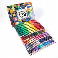 Brutfuner Ensemble de 120 crayons de couleur à base d'huile, 48/72 pièces crayons de couleur professionnels pour le dessin, couleurs riches et pigments vifs, livres à colorier pour adultes et fournitures pour le croquis