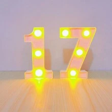 1 set d'éclairage décoratif pour anniversaire/confession/demande en mariage/fête de Noël, chiffres lumineux roses pour anniversaire, lettres lumineuses pour la confession, éclairage ambiant en chiffres pour soirée d'adultes, Noël