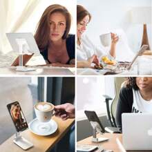 Suporte Para Celular e Tablet Dobrável Portátil Ajustável Apoio Mesa