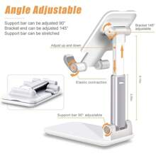 Suporte Para Celular e Tablet Dobrável Portátil Ajustável Apoio Mesa