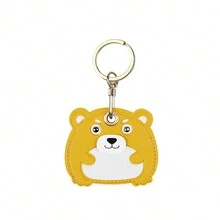 Hộp đựng móc khóa bằng da Airtag, Phụ kiện Kawaii dễ thương Thích hợp cho Đồ dùng học tập Airtag Quà tặng giáo viên Phụ kiện giáo viên tựu trường - Màu vàng - Xem 2