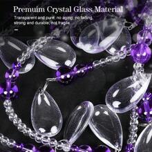 Arch Crystal Glass Beaded Door Curtain 25/40 Strings Room Divider Decoration For Living Room Bedroom - 紫色 - 查看 8