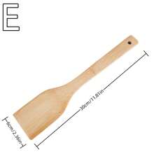 1PCPure Natural Bamboo Kitchen Utensils Bamboo Spatula Spoon Non-Stick Pan Cooking Spatula Bamboo Spatula Cooking Utensils - Multicolor - View 13