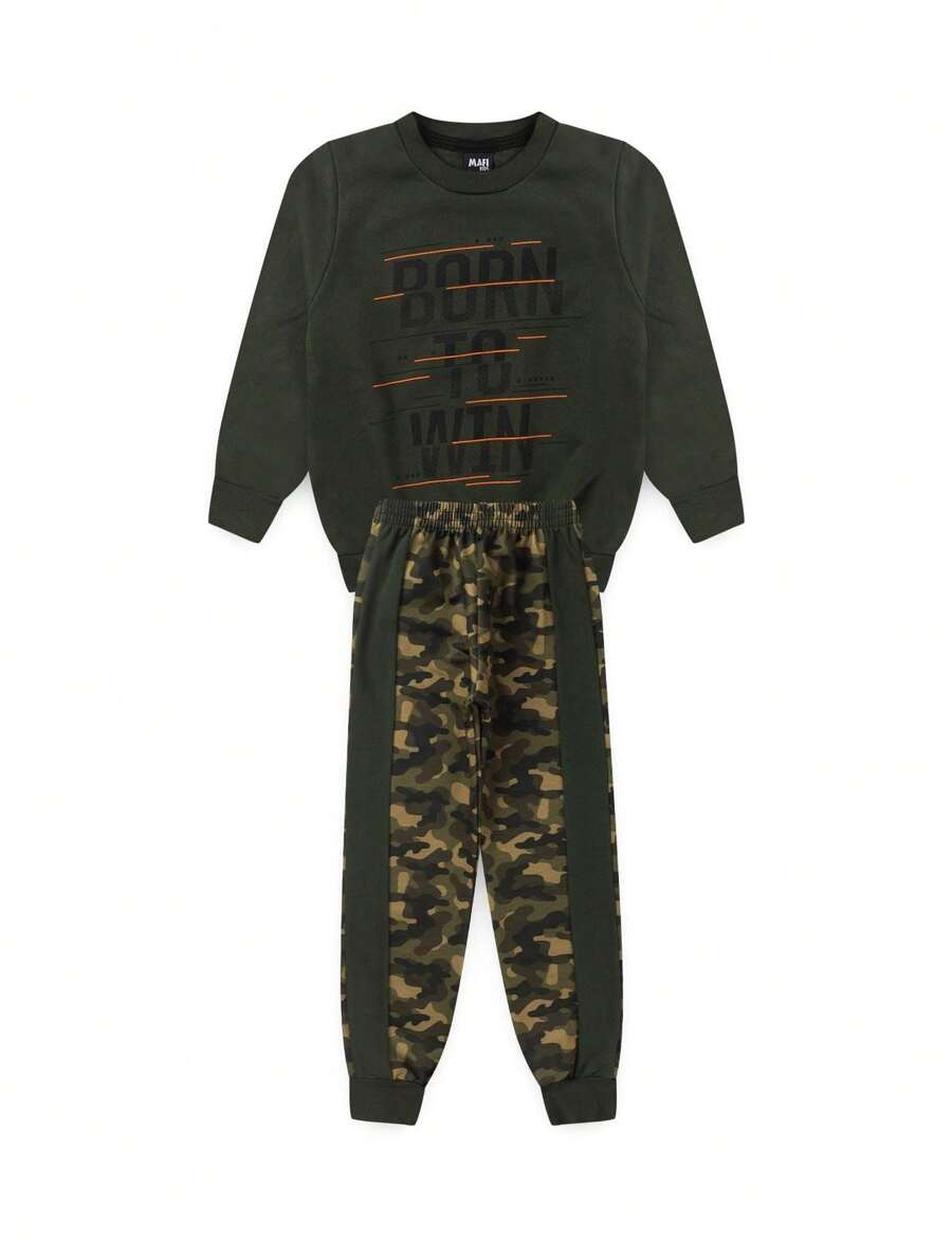 Young Boys Sweatshirts - 軍綠色 - 查看 1