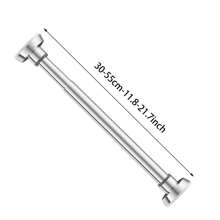 1pc Non-Drilling Adjustable Clothes Hanger, Extensible Hanger For Closet, Shower Curtain Rail, Stainless Steel Telescopic Rod For Shower, Balcony & Bathroom Hanging Rod 13.78inch-21.65inch - one-size - View 2