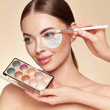 30入組眼影膜，不含絨眼膜眼影貼防止化妝殘留，半月形眼影防護罩，適用於眼線，假睫毛，唇妝(黑色) - 黑色 - 查看 4