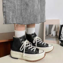Women Wedge Sneakers - 黑色 - 查看 5