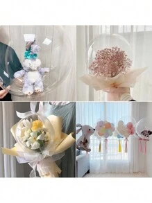 5 quả bóng bong bóng trong suốt cỡ lớn x, đường kính quá khổ 30 inch, lỗ mở kép, trong suốt như pha lê, siêu co giãn, lý tưởng để làm đồ ăn nhẹ, hình cầu hoàn hảo - Đồ trang trí tiệc sinh nhật lãng mạn, lý tưởng để trang trí sinh nhật lãng mạn, Halloween, Lễ tạ ơn và Phục sinh, Ngày lễ tình nhân trở lại trường - Trong sáng - Xem 5