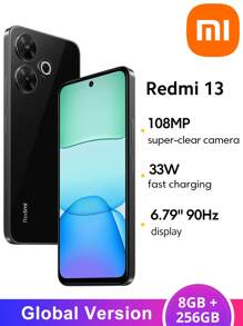Xiaomi Mi Redmi 13 Global Version 8GB+256GB Smartphone 108MP Super-Clear Camera Powered By 33W Fast Charging Immersive 6.79" 90Hz Display MediaTek Helio G91-Ultra Massive 5030mAh (Typ) Battery