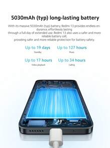 Xiaomi Mi Redmi 13 Global Version 8GB+256GB Smartphone 108MP Super-Clear Camera Powered By 33W Fast Charging Immersive 6.79" 90Hz Display MediaTek Helio G91-Ultra Massive 5030mAh (Typ) Battery