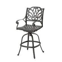 Cast Aluminium SWIVEL BAR STOOL - Bronze - View 6