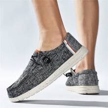 Men's Canvas Athletic Shoes - Lightweight And Breathable, Slip-On Design Without Zipper - Suitable For Spring And Summer, Durable And Comfortable Casual Shoes