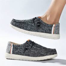 Men's Canvas Athletic Shoes - Lightweight And Breathable, Slip-On Design Without Zipper - Suitable For Spring And Summer, Durable And Comfortable Casual Shoes