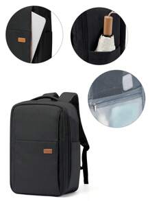 手提行李40*25*20艙房背包,輕便大容量旅行背包女士短途出差旅行行李袋大學生通勤商務背包電腦背包適用於15英寸筆記本電腦,適用於商務旅行露營學校用假期商店行李旅行組織器材女士袋男士禮物戶外禮物 - 黑色 - 查看 9