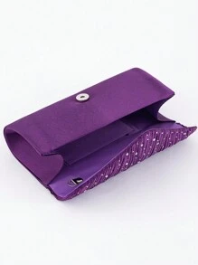 Women's Elegant Rhinestone Evening Bag, Versatile Clutch With Chain Strap & Shoulder Strap For Prom Dress, Party Bag Perfect For Party Wedding Prom Dinner/Banquet Matching With Holiday Party Dress Evening Dress & Sequin Dress, Tready Party Bags,Perfect For Party, Wedding, Prom, Dinner/Banquet, Perfectly Matching With Prom Accessories