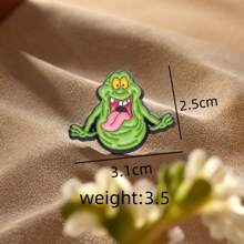 Creative Cartoon Metal Badge For Western Film & TV Fans, Funny Green Monster Shaped Pin For Clothes, Bags, Etc. Personalized Accessory For Backpacks, Clothing, Etc. Great Gift For Friends Or Besties