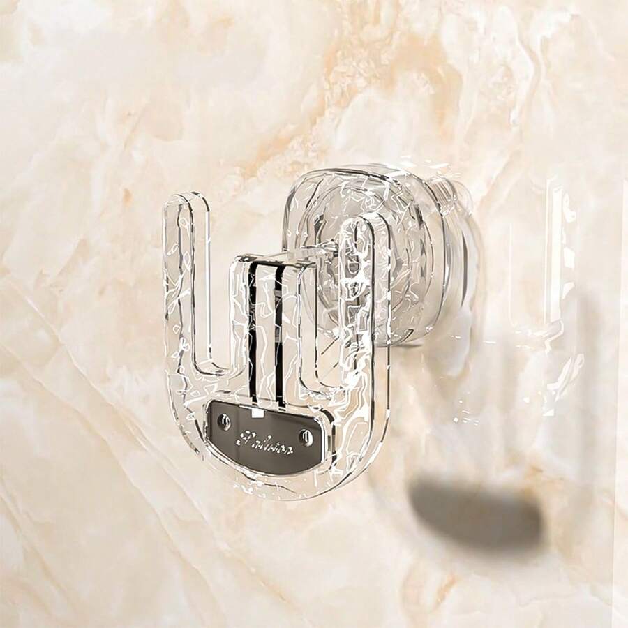 1pc 吸盘拖鞋架免打孔壁挂轻奢浴室卫生间墙壁排水口鞋子收纳架子 - 無色 - 查看 1