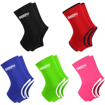 GINGPAI BOXING 1 pereche de protecții pentru glezne de box Muay Thai, apărători de picioare MMA Kickboxing, șosete de box, huse pentru picioare de luptă, echipament sportiv de antrenament de box, alegere de mai multe culori accesorii de sală pentru gleznă