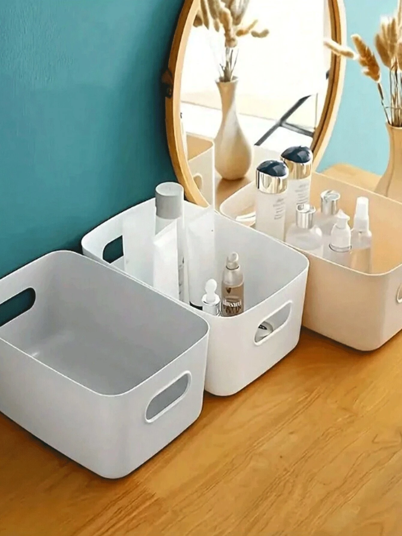Plastic Storage Box For Kitchen And Bathroom Organization Versatile