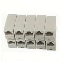 5pcs RJ45 Ethernet Extension Adapter, Ethernet Connector, Ethernet Extension Joint - White - View 1