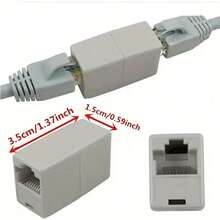 5pcs RJ45 Ethernet Extension Adapter, Ethernet Connector, Ethernet Extension Joint - White - View 2