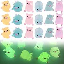 5/10/20/30 chiếc Mini Nhựa Thỏ Phát Sáng Chân Dung Thu Nhỏ Nhà Búp Bê Vườn Cổ Tích Cảnh Quan Bể Cá Phụ Kiện Trang Trí Cho DIY, Giáng Sinh, Tiệc Sinh Nhật, Bùa Chất Nhờn. (Lợn Phát Sáng Trong Bóng Tối) Tượng Động Vật Mini Phụ Kiện Xe Hơi Chậu Trồng Cây Cảnh Quan Đồ Thủ Công DIY Móc Khóa Ốp Điện Thoại - Nhiều màu - Xem 2