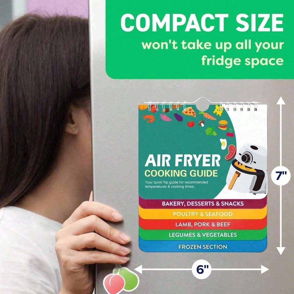 1pc Air Fryer Cheat Sheet Guide, Quick Reference List Of Over