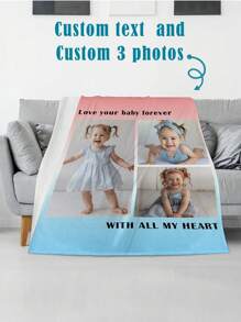 Personalized Blankets Photo Blankets, Customized Photo Blankets, Customized Blankets With Copywriting, Family Photo Gifts, Mother's Day, Thanksgiving