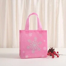 12 Stück Schneeflocken-Themen Vliesbeutel, Geschenkverpackung für Geburtstagspartys, wasserdicht & wiederverwendbare Einkaufstasche