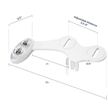 LUXE Bidet NEO 185 - Self-Cleaning, Dual Nozzle, Non-Electric Bidet Attachment For Toilet Seat, Adjustable Water Pressure, Rear And Feminine Wash (Blue, White, Rose Gold, Pearl Gray) - 珍珠灰 - 查看 9