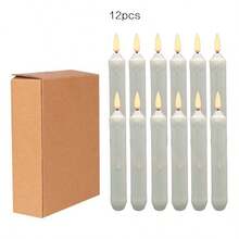 [12pcs/Set/Battery Not Included]LED Electronic Candle Light With 3D Wick Craft, Perfect For Wedding Decoration And Marriage Proposal, Long Electronic Wax - 3D Wick Craft Candle - View 5