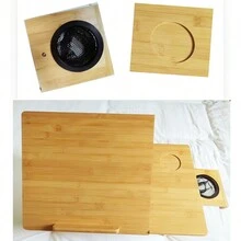 Bed With Adjustable Lifting Legs Computer Desk Slouchy Laptop Folding Desk Suitable For Student Dormitory Bed Study Desk - Mustard Yellow - View 4