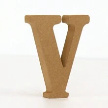 Letras de alfabeto de madera para manualidades, letras 3D para decoración de pared del hogar - Letras decorativas de bricolaje - Ver 40
