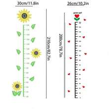 1pc Baby Height Measurement Sticker, 3D Wall Sticker Kindergarten Height Ruler, Children's Room Decorative Wall Sticker, Cartoon Removable Acrylic 3D Wall Decal Height Chart, Random Color - Multicolor - View 11