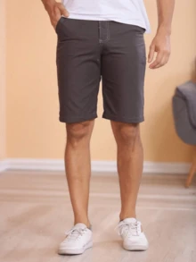 Men Denim Shorts - Grey - View 2
