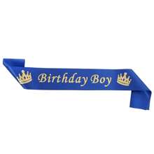Birthday Sash Blue, Gold Foil Letter Birthday Sash For Men Funny Birthday Party Favors For 10th 11th 13th 15th 16th 18th Bday Sash Gift Decorations,Christmas