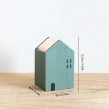 AYING 1 Stifthalter in Hausform aus Holz, elegantes minimalistisches Design, geeignet für Lernutensilien im Wohnheim, Aufbewahrungsbox für Schreibwaren, Make-up-Pinselhalter, Schreibtisch-Organizer, Heimdekoration. Bietet Platz für Stifte, Scheren, Augenbrauenstifte und kleine Gegenstände, ideal für Unternehmen, den Schulanfang, Zuhause und Studenten, Schreibtischzubehör, Desktop-Organizer, Kosmetikaufbewahrung, Stiftehalter