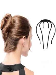 Bộ 3 kẹp tóc kim loại hình chữ U lớn, 7 răng và 4 răng, phụ kiện cố định kiểu tóc búi cho nữ, kẹp tóc kiểu mới, dụng cụ tạo kiểu tóc búi hiện đại tối giản, kẹp tóc cho kiểu tóc búi cao. - màu đen - Xem 8