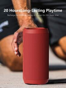 Waterproof Portable Bluetooth Speaker - 20W Louder Wireless Speaker With 20 Hours Playtime, TWS Pairing, RGB Lights And TF Slot - Perfect For Beach And Pool - Red - View 7