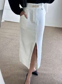 Women Skirts - White - View 2
