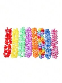 1pc Hawaiian Lei Necklace For Festival & Party Decoration,Christmas - Multicolor - View 1
