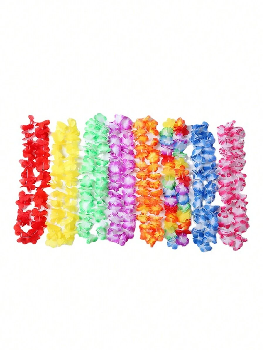 1pc Hawaiian Lei Necklace For Festival & Party Decoration,Christmas - Multicolor - View 1