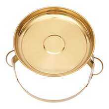 CNCEST Chafing Dish Set For Buffet, 9L/9.5Qt Stainless Steel Chafing Dish Buffet Servers Warmers With Circular Hanging Cap,Buffet Round Chafing Food Pan Buffet Warmers For Party Restaurant Hotel (Gold) - Gold - View 9