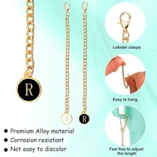 2 件/件 可爱花朵吸管盖，0.4 英寸/10 毫米硅胶吸管盖保护盖，带首字母姓名 ID 字母饰物，适用于 30&40 盎司带手柄玻璃杯（黑色），母亲节礼物 - 黑色 - 查看 6