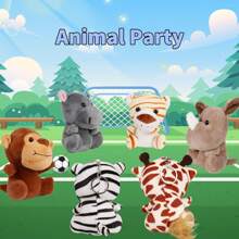 Small Stuffed Animals Bulk, 12 Pieces Mini Forest Animal Plush Toys, 4.5 Inch Cute Plush Animals, Suitable For Animal Theme Party