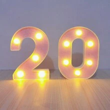 1 set d'éclairage décoratif pour anniversaire/confession/demande en mariage/fête de Noël, chiffres lumineux roses pour anniversaire, lettres lumineuses pour la confession, éclairage ambiant en chiffres pour soirée d'adultes, Noël