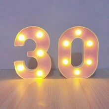 1 set d'éclairage décoratif pour anniversaire/confession/demande en mariage/fête de Noël, chiffres lumineux roses pour anniversaire, lettres lumineuses pour la confession, éclairage ambiant en chiffres pour soirée d'adultes, Noël