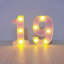 1 set d'éclairage décoratif pour anniversaire/confession/demande en mariage/fête de Noël, chiffres lumineux roses pour anniversaire, lettres lumineuses pour la confession, éclairage ambiant en chiffres pour soirée d'adultes, Noël