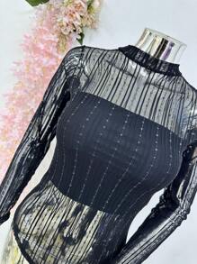 Women Tops - 黑色 - 查看 3